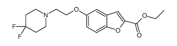 5-[2-(4,4-difluoropiperidin-1-yl)ethoxy]benzofuran-2-carboxylic acid ethyl ester结构式