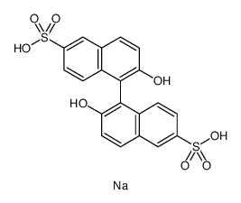 [1,1'-Binaphthalene]-6,6'-disulfonic acid, 2,2'-dihydroxy-, disodium salt Structure