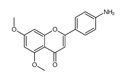 2-(4-aminophenyl)-5,7-dimethoxychromen-4-one结构式
