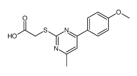 2-[4-(4-methoxyphenyl)-6-methylpyrimidin-2-yl]sulfanylacetic acid结构式