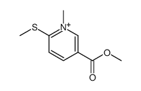 methyl 1-methyl-6-methylsulfanylpyridin-1-ium-3-carboxylate结构式