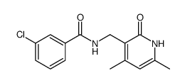 Benzamide, 3-chloro-N-[(1,2-dihydro-4,6-dimethyl-2-oxo-3-pyridinyl)methyl]结构式
