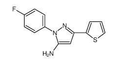 1H-Pyrazol-5-amine, 1-(4-fluorophenyl)-3-(2-thienyl)- Structure