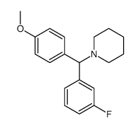1-[(3-fluorophenyl)-(4-methoxyphenyl)methyl]piperidine Structure