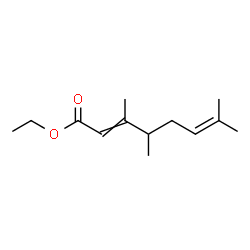 Ethyl 3,4,7-trimethyl-2,6-octadienoate结构式