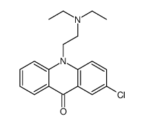 2-chloro-10-[2-(diethylamino)ethyl]acridin-9-one结构式