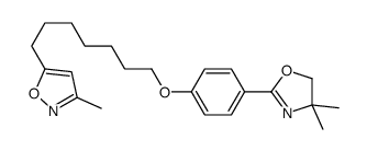 5-[7-[4-(4,4-dimethyl-5H-1,3-oxazol-2-yl)phenoxy]heptyl]-3-methyl-1,2-oxazole结构式