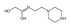2-hydroxy-N-(2-piperazin-1-ylethyl)acetamide Structure
