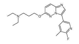 diethyl-{3-[3-(6-fluoro-5-methyl-pyridin-3-yl)-imidazo[1,2-b]pyridazin-6-yloxy]-propyl}-amine结构式