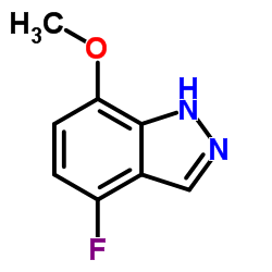 4-Fluoro-7-methoxy-1H-indazole结构式