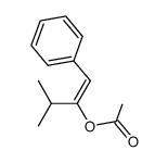 Acetic acid 2-methyl-1-[1-phenyl-meth-(E)-ylidene]-propyl ester Structure