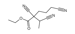 2,5-dicyano-2-(1-cyano-ethyl)-valeric acid ethyl ester结构式