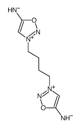 5,5'-diamino-3,3'-butane-1,4-diyl-bis-[1,2,3]oxadiazolium dibetaine结构式