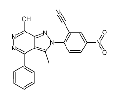 2-(3-methyl-7-oxo-4-phenyl-6,7-dihydro-pyrazolo[3,4-d]pyridazin-2-yl)-5-nitro-benzonitrile Structure