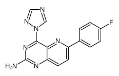 6-(4-fluorophenyl)-4-[1,2,4]triazol-1-yl-pyrido[3,2-d]pyrimidin-2-ylamine Structure