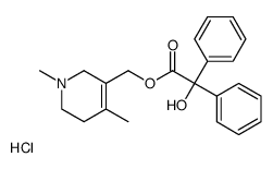 (1,4-dimethyl-3,6-dihydro-2H-pyridin-5-yl)methyl 2-hydroxy-2,2-diphenylacetate,hydrochloride Structure