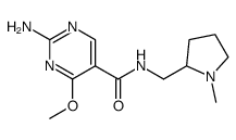 2-amino-4-methoxy-N-[[(2R)-1-methylpyrrolidin-2-yl]methyl]pyrimidine-5-carboxamide结构式