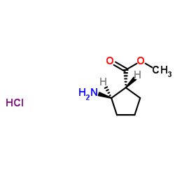 Methyl (1R,2R)-2-aminocyclopentanecarboxylate hydrochloride (1:1) Structure