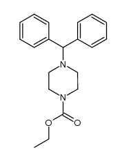 1-benzhydryl-4-(ethoxycarbonyl)piperazine Structure