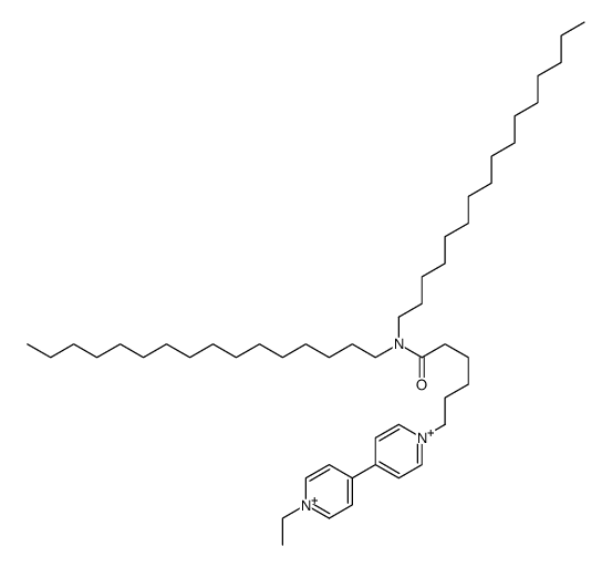 6-[4-(1-ethylpyridin-1-ium-4-yl)pyridin-1-ium-1-yl]-N,N-dihexadecylhexanamide结构式