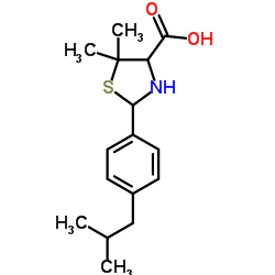 5,5-DIMETHYL-2-(4-(2-METHYLPROPYL)PHENYL)-1,3-THIAZOLIDINE-4-CARBOXYLIC ACID picture