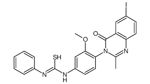 1-[4-(6-iodo-2-methyl-4-oxoquinazolin-3-yl)-3-methoxyphenyl]-3-phenylthiourea结构式