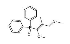 (E)-(1-methoxy-2-methyl-3-(methylthio)prop-1-en-1-yl)diphenylphosphine oxide Structure
