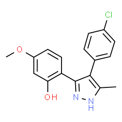 2-[4-(4-Chlorophenyl)-5-methyl-1H-pyrazol-3-yl]-5-methoxyphenol structure