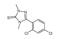 5-(2,4-dichlorophenyl)-2,4-dimethyl-1,2,4-triazole-3-thione结构式