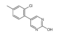 5-(2-chloro-4-methylphenyl)-1H-pyrimidin-2-one结构式