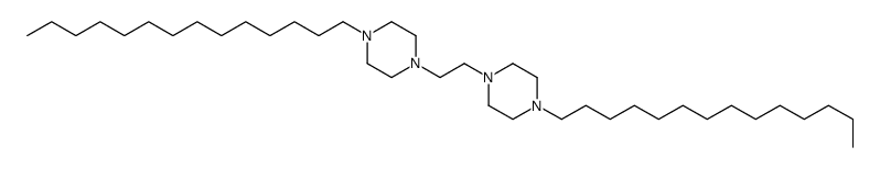 1-tetradecyl-4-[2-(4-tetradecylpiperazin-1-yl)ethyl]piperazine结构式