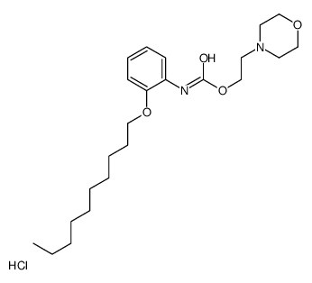 2-morpholin-4-ylethyl N-(2-decoxyphenyl)carbamate,hydrochloride结构式