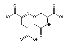 (S,E)-2-((2-acetamido-2-carboxyethoxy)imino)pentanedioic acid Structure