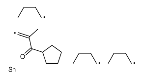 1-cyclopentyl-2-methyl-3-tributylstannylprop-2-en-1-one结构式