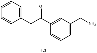 1-(3-Aminomethyl-phenyl)-2-phenyl-ethanone hydrochloride结构式