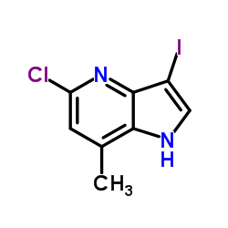 5-Chloro-3-iodo-7-Methyl-4-azaindole结构式