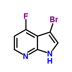 3-溴-4-氟-1H-吡咯并[2,3-b]吡啶结构式