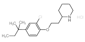 2-{2-[2-Chloro-4-(tert-pentyl)phenoxy]-ethyl}piperidine hydrochloride Structure