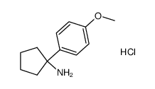 1-(4-methoxyphenyl)cyclopentylamine hydrochloride结构式