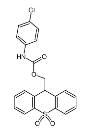 (10,10-dioxido-9H-thioxanthen-9-yl)methyl (4-chlorophenyl)carbamate结构式