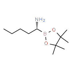 (R)-1-(4,4,5,5-tetramethyl-1,3,2-dioxaborolan-2-yl)pentan-1-amine结构式