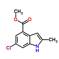 6-Chloro-2-Methyl-1H-indole-4-carboxylic acid Methyl ester structure