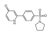 2-(4-pyrrolidin-1-ylsulfonylphenyl)-1H-pyridin-4-one结构式