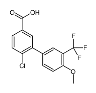 4-chloro-3-[4-methoxy-3-(trifluoromethyl)phenyl]benzoic acid结构式
