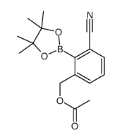 [3-cyano-2-(4,4,5,5-tetramethyl-1,3,2-dioxaborolan-2-yl)phenyl]methyl acetate Structure