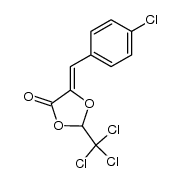 5-(4-chlorobenzylidene)-2-(trichloromethyl)-1,3-dioxolan-4-one Structure
