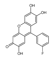 9-(3-fluorophenyl)-2,6,7-trihydroxyxanthen-3-one Structure
