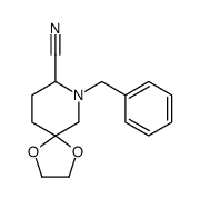 7-BENZYL-1,4-DIOXA-7-AZASPIRO[4.5]DECANE-8-CARBONITRILE structure