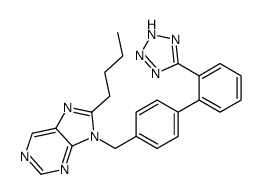 8-butyl-9-[[4-[2-(2H-tetrazol-5-yl)phenyl]phenyl]methyl]purine结构式