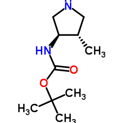 tert-Butyl ((3R,4S)-4-Methylpyrrolidin-3-yl)carbamate Structure